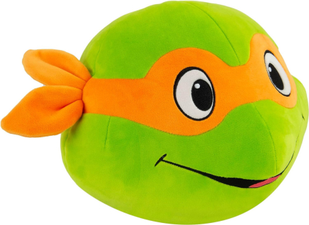 TOMY Club Mocchi Mocchi Teenage Mutant Ninja Turtles Michalangelo Plushie ~38 cm