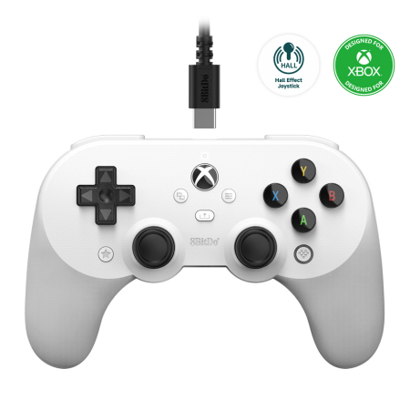 8Bitdo Pro2 Wired Hall Edition Controller for Xbox White 