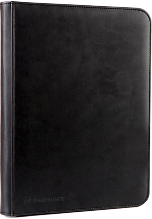 Rebinder 9-Pocket Premium Toploader Zip-Binder Black