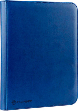Rebinder 9-Pocket Premium Toploader Zip-Binder Blue