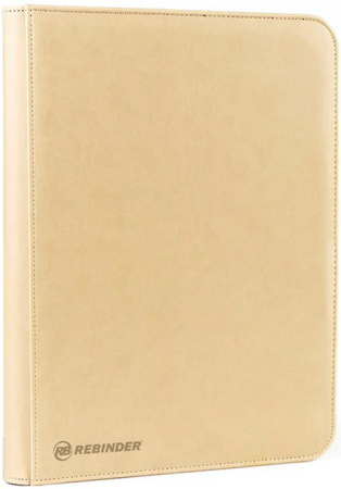 Rebinder 9-Pocket Premium Toploader Zip-Binder Sand