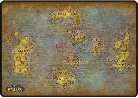 World of Warcraft World Map Gaming Mousepad