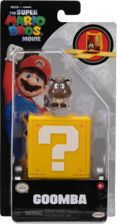 Jakks The Super Mario Bros Movie Mini Figure with Question Block Goomba