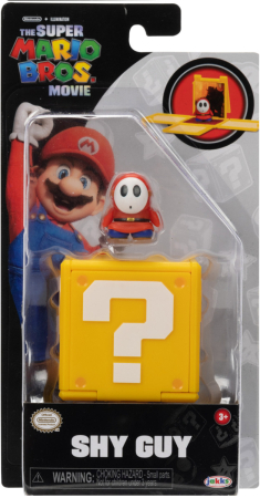 Jakks The Super Mario Bros Movie Mini Figure with Question Block Shy Guy