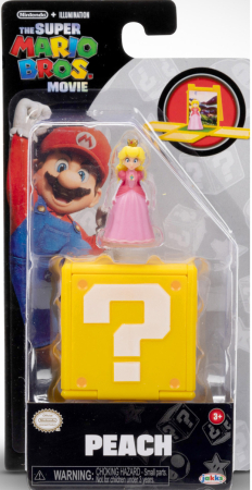 Jakks The Super Mario Bros Movie Mini Figure with Question Block Peach