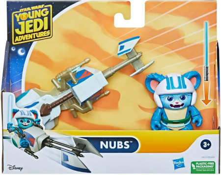 Star Wars Young Jedi Adventures Action Figure Nubs & Speedbike