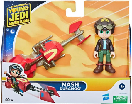 Star Wars Young Jedi Adventures Action Figure Nash Durango & Speedbike
