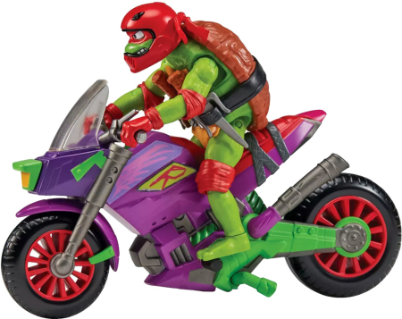 Teenage Mutant Ninja Turtles Mutant Mayhem - Purple Dragon Cycle with Raphael