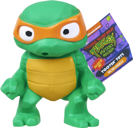 Turtles Mutant Mayhem Tootin Toddler Figure 12cm - Michelangelo