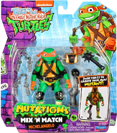 Teenage Mutant Ninja Turtles Mutations Mix n Match 10cm Figure - Michelangelo
