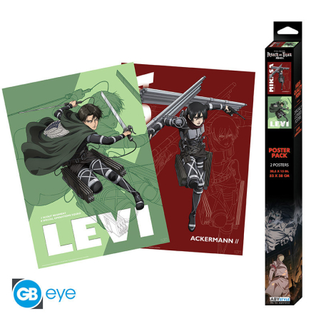 Attack on Titan Final Season Mikasa & Levi Posters 2-Pack (52*38cm)