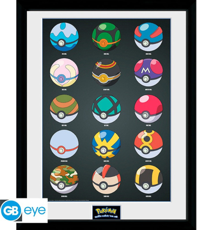 Pokemon Poke Balls Framed Print (30*40cm)