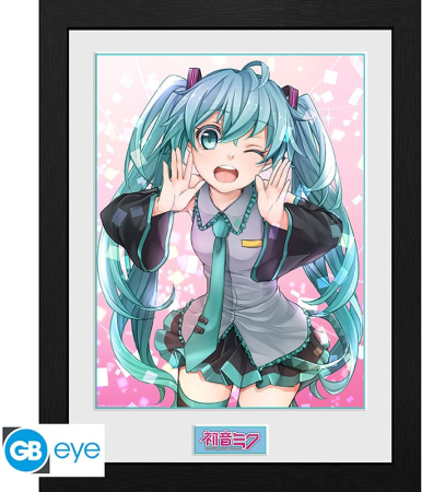 Hatsune Miku Wink Framed Print (30*40cm)