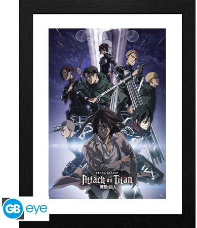 Attack on Titan Final Season Key Art Framed Print (30*40cm)