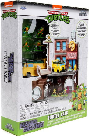 Teenage Mutant Ninja Turtles Die Cast Nano Scene Turtle Lair
