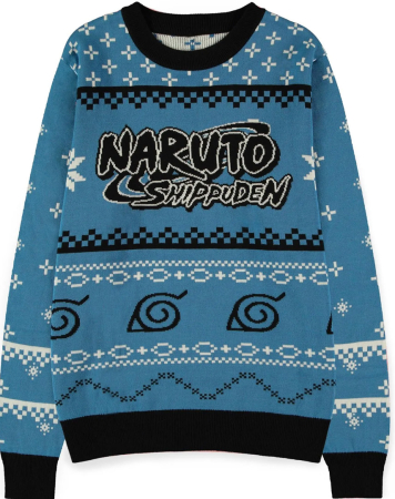 Naruto Shippuden Stickad X-Mas Jultröja Blå (Medium)