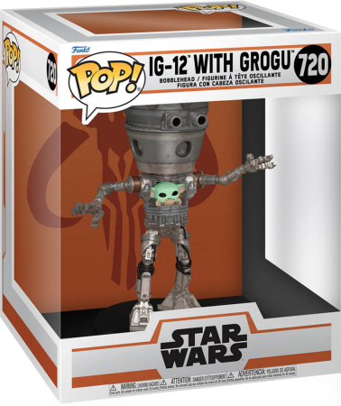 Pop! Deluxe Star Wars IG-12 with Grogu Bobblehead