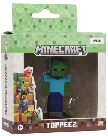 Toppeez Minecraft Zombie 3D Figure 1 Pack