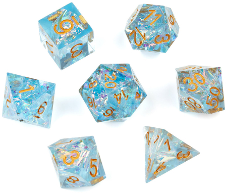 Greifenfels Razor Series Dice (Blue/Gold)