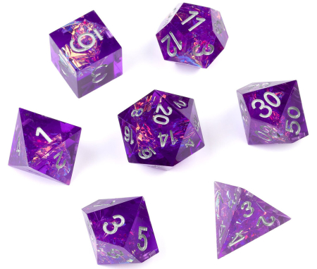 Greifenfels Razor Series Dice (Purple/Silver)