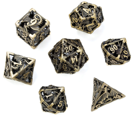 Greifenfels Void Series Dice (Brass Dragon)