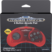 Retro-Bit Sega Mega Drive 6 Button Arcade Pad Crimson Red - Spel
