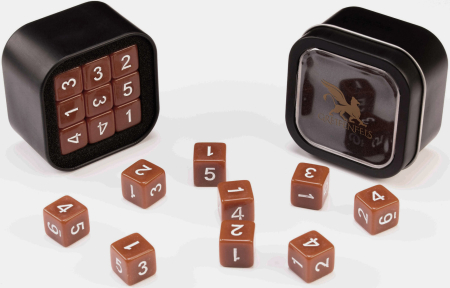 Greifenfels 16mm D6 Opaque Series Dice 18st (Brown)