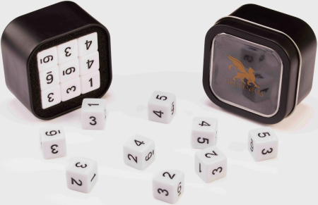 Greifenfels 16mm D6 Opaque Series Dice 18st (White)