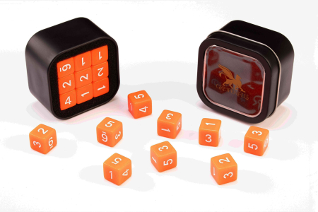 Greifenfels 16mm D6 Opaque Series Dice 18st (Orange)