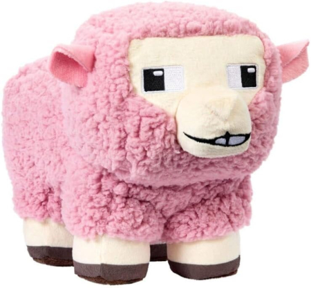 Minecraft Movie Basic Pink Sheep Mouton Rose Plush ~20cm