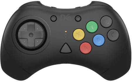 RetroFighters D6 Dreamcast Wireless 6-Button Gamepad Black