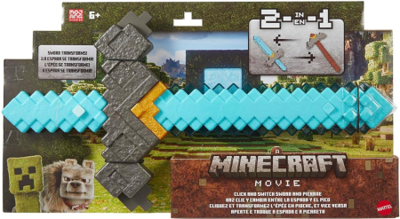 Minecraft Movie 2-in-1 Sword and Pickaxe