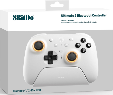 8BitDo Ultimate 2 Bluetooth Controller White