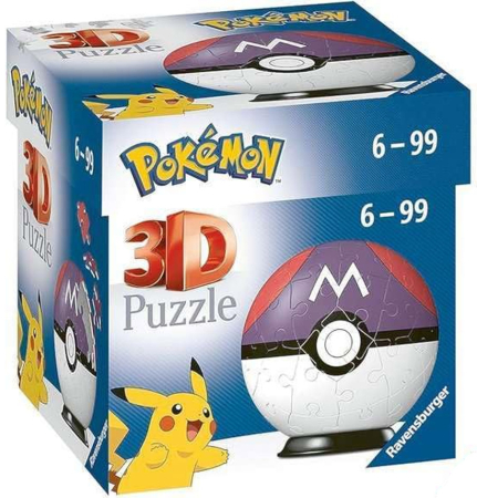 Ravensburger Pokemon Pokeball Puzzle-Ball Master Ball (55 Bitar)
