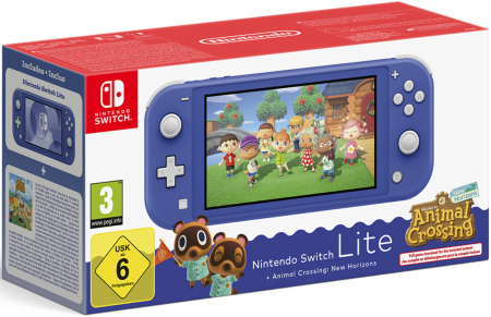 Nintendo Switch Lite Blå (inkl. Animal Crossing New Horizons Digital Download)