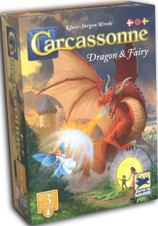 Carcassonne 3.0 - Dragon & Fairy Expansion (Skandinavisk Version)