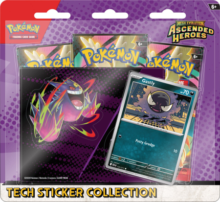 Pokemon TCG Mega Evolution Ascended Heroes Tech Sticker Collection - Gastly