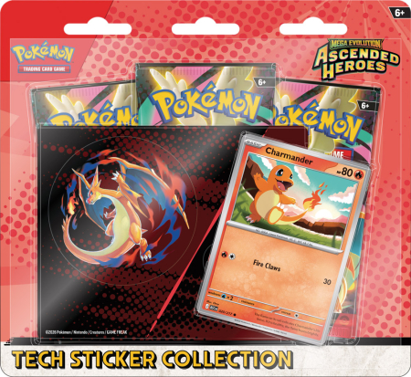 Pokemon TCG Mega Evolution Ascended Heroes Tech Sticker Collection - Charmander