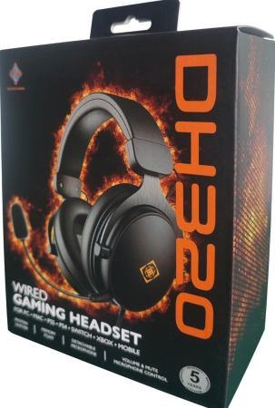 Deltaco Gaming DH320 Wired Gaming Headset Svart