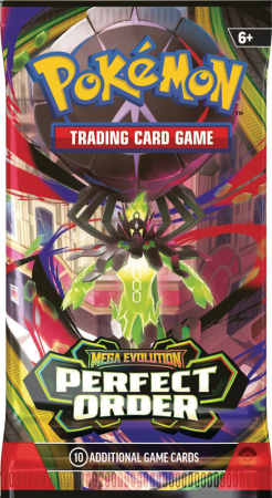 Pokemon TCG Mega Evolution Perfect Order Booster Pack (MAX 6 Boosters Per Hushåll)