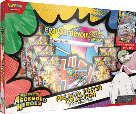 Pokemon TCG Mega Evolution Ascended Heroes Premium Poster Collection - Mega Gardevoir (MAX 1 Per Hus
