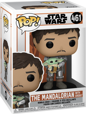 Pop! Star Wars The Mandalorian With Grogu Boubblehead