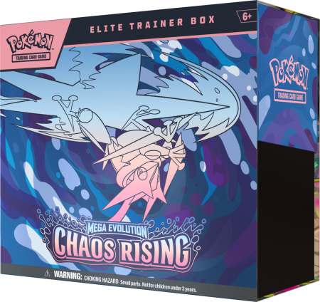 Pokemon TCG Mega Evolution Chaos Rising Elite Trainer Box + Acrylbox (MAX 1 Per Hushåll)