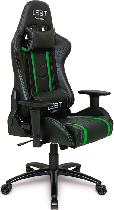 L33T Gaming Elite V3 Gaming Chair Green Spel & Sånt: TV L33T Gaming Elite V3 Gaming Chair Green Spel & Sånt: TV