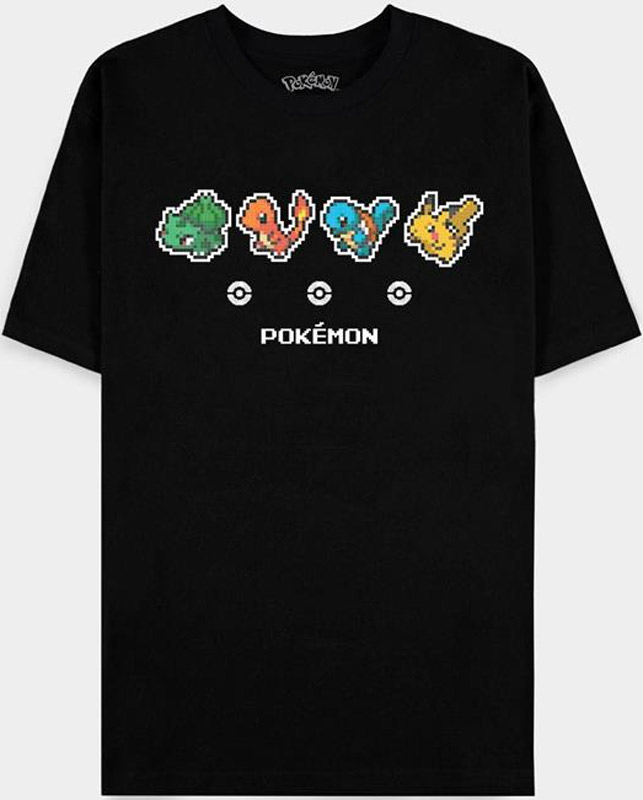 Pokémon Starters T-Shirt Svart (Small) Spel Sånt: The video