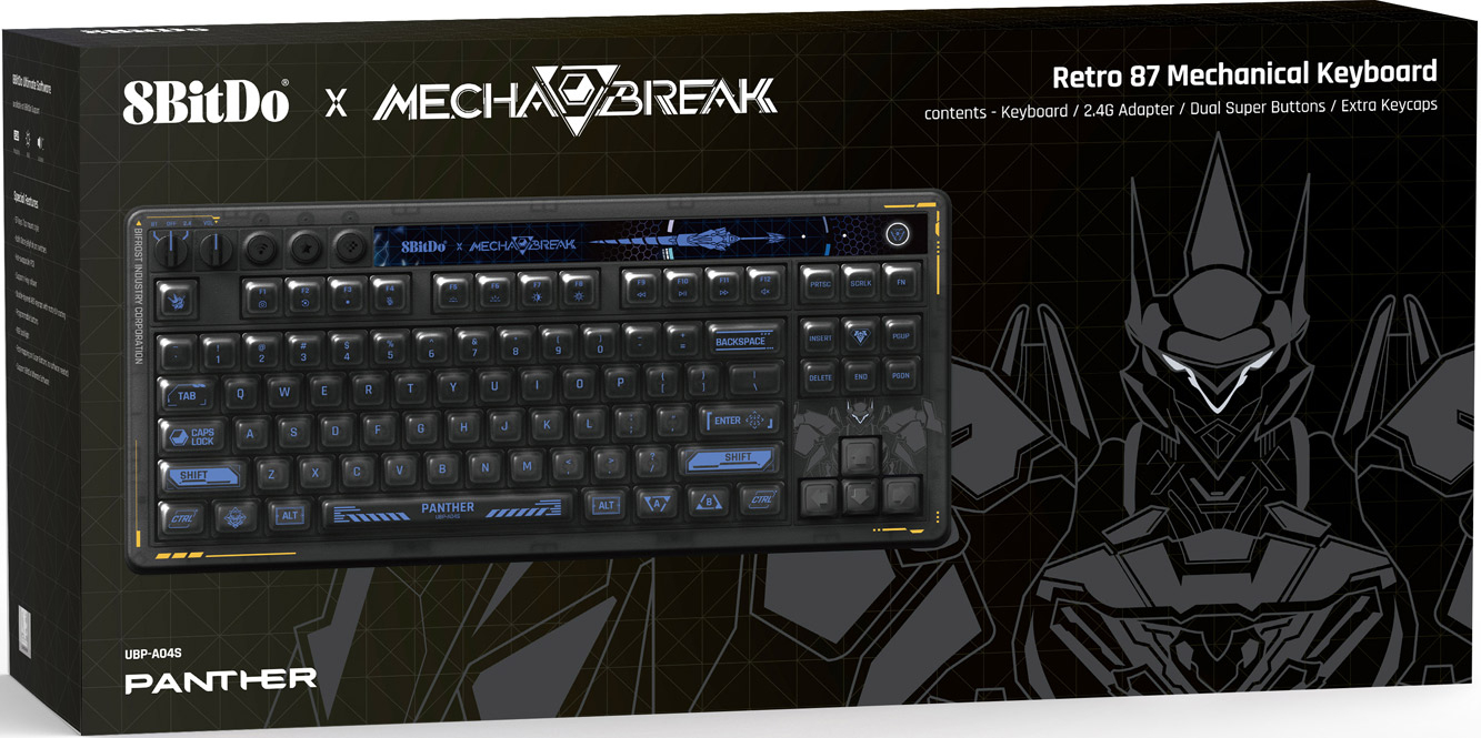 8BitDo Retro 87 Mechanical Keyboard - Mecha Break Edition - Spel