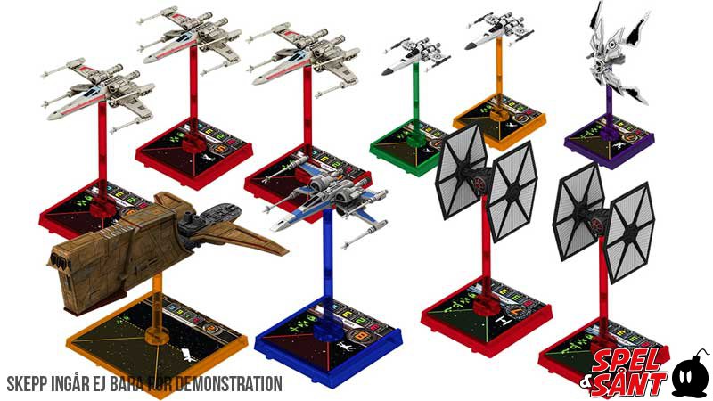Bases and Pegs Clear Star Wars X-Wing Miniatures 