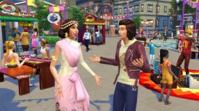 Screenshot på The Sims 4 Stadsliv