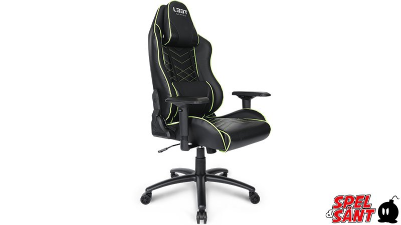 L33T Gaming E Sport Gaming Chair Green Spel & Sånt: TV L33T Gaming Elite V3 Gaming Chair Green Spel & Sånt: TV