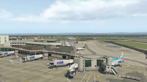 Screenshot på X-Plane 11 (inkl. Aerosoft Airport Pack)